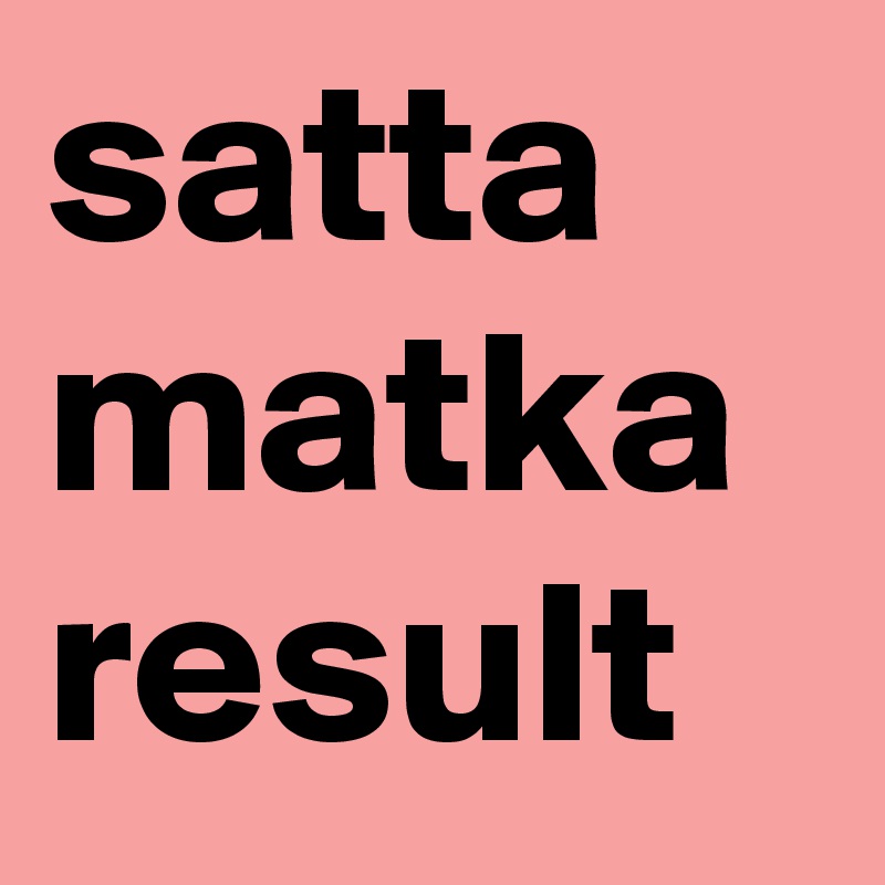 satta matka result