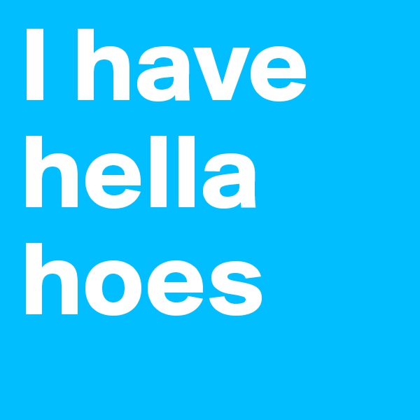 I have hella hoes