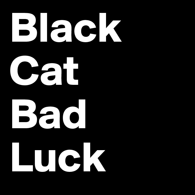Black Cat
Bad Luck