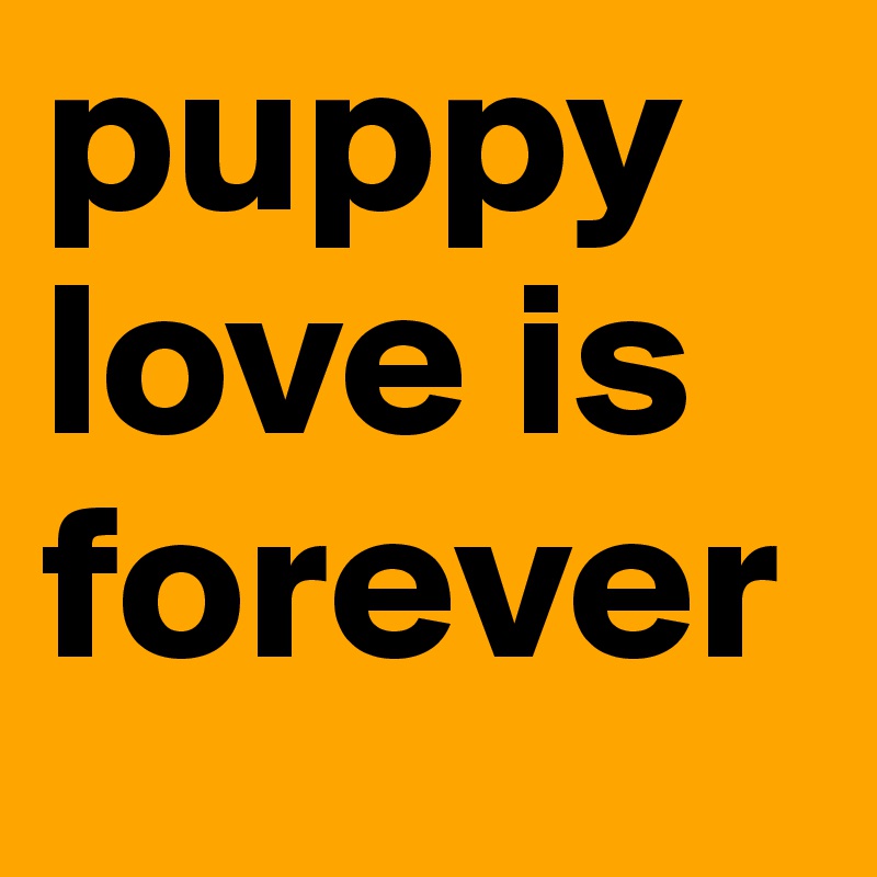 puppy love is forever