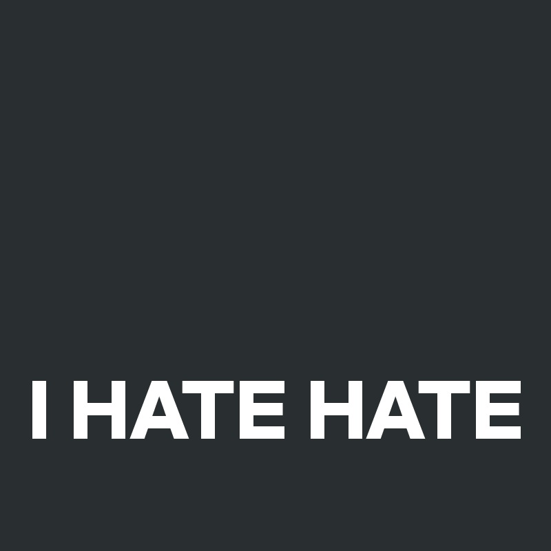 



I HATE HATE 