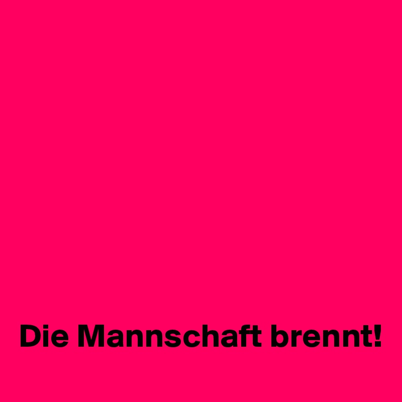 








Die Mannschaft brennt!