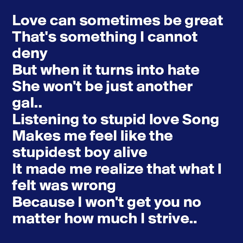Crazy Stupid Love Song List