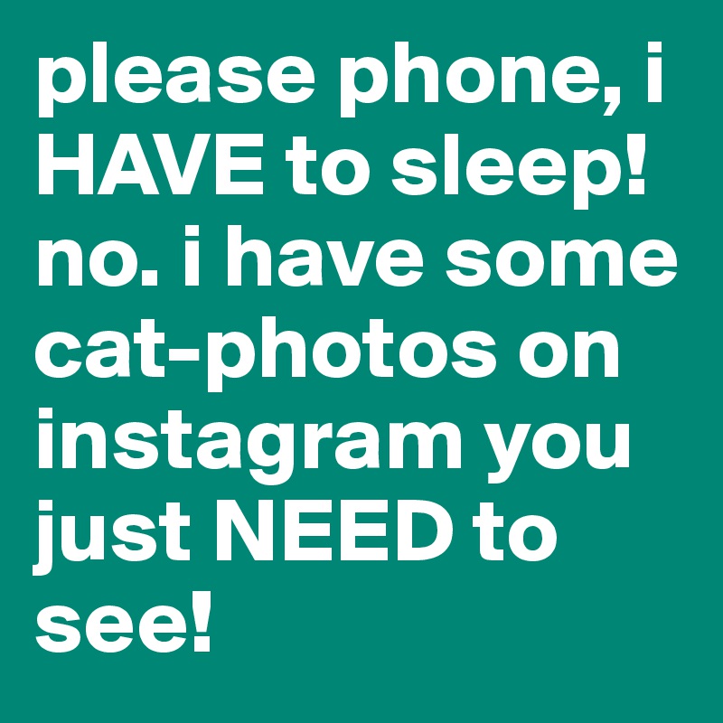 please phone, i HAVE to sleep! 
no. i have some cat-photos on instagram you just NEED to see!