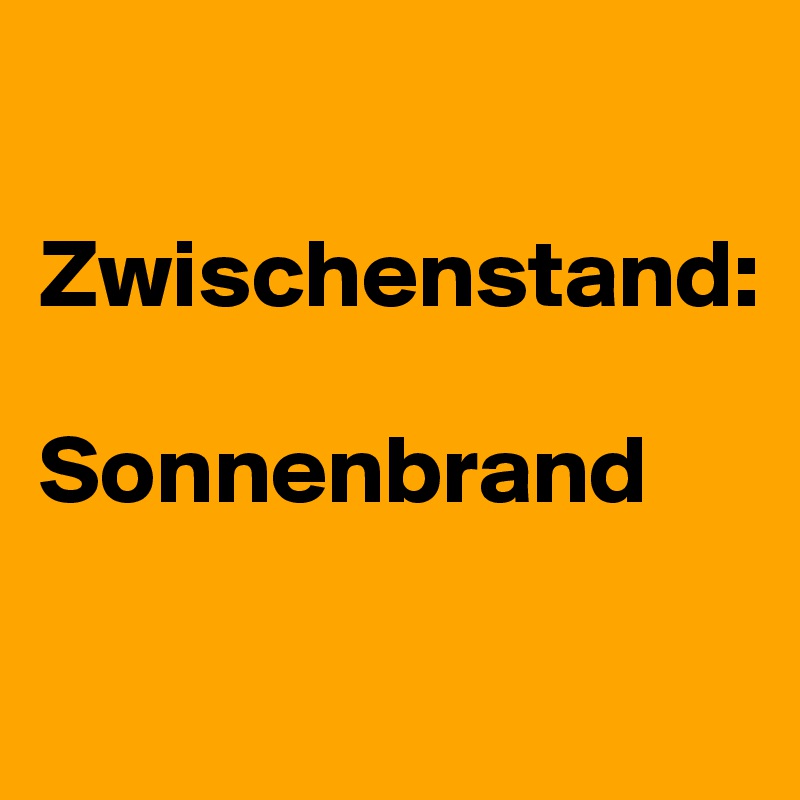 

Zwischenstand:                    

Sonnenbrand

