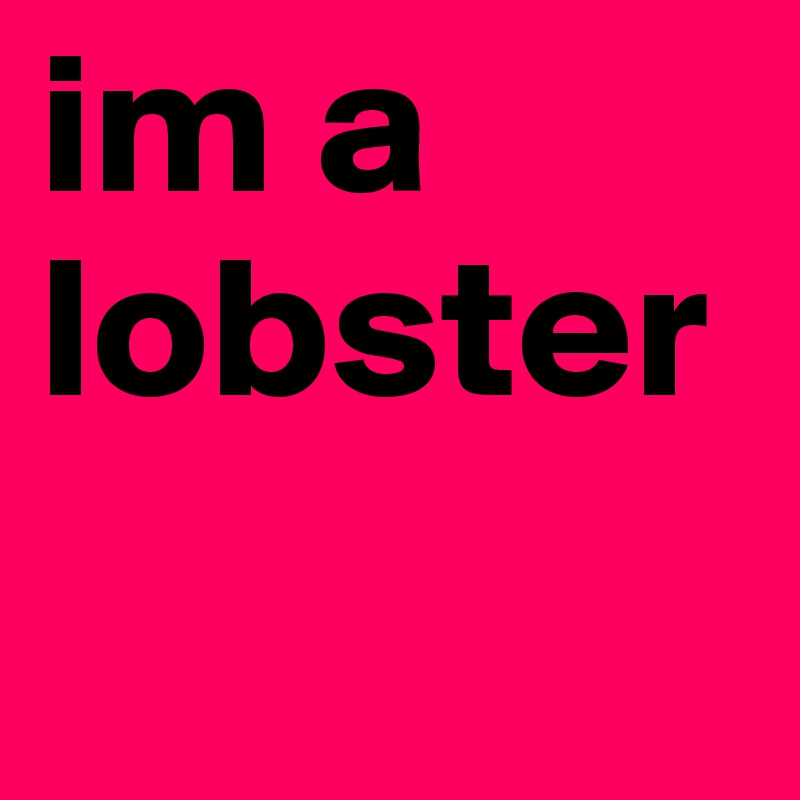 im a lobster