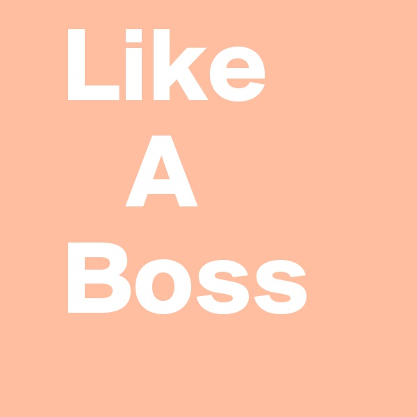   Like
     A
  Boss 
