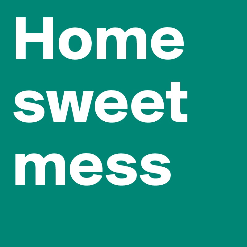 Home sweet mess 