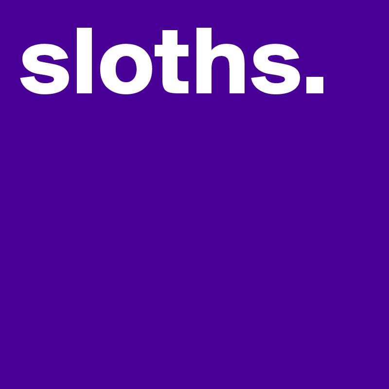 sloths.