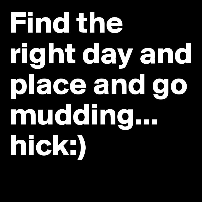 Find the right day and place and go mudding... hick:)