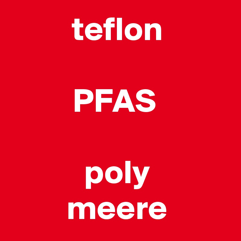 teflon

PFAS 

poly
meere