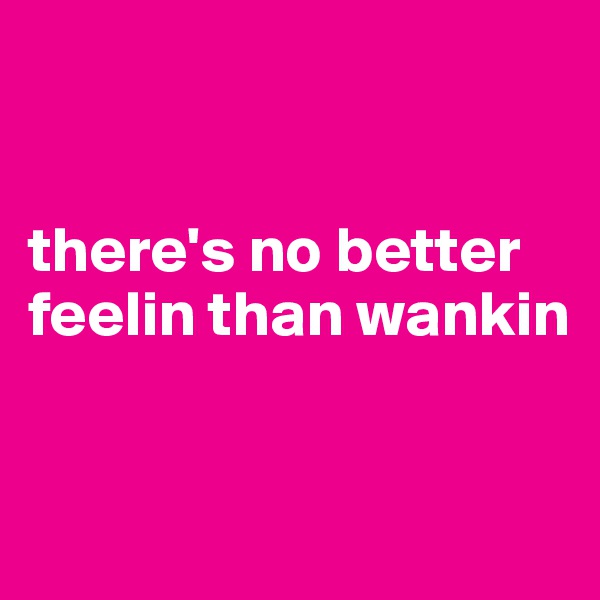 


there's no better feelin than wankin


