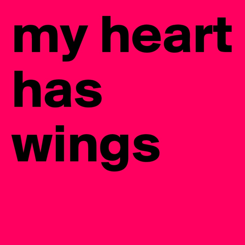 my heart has wings