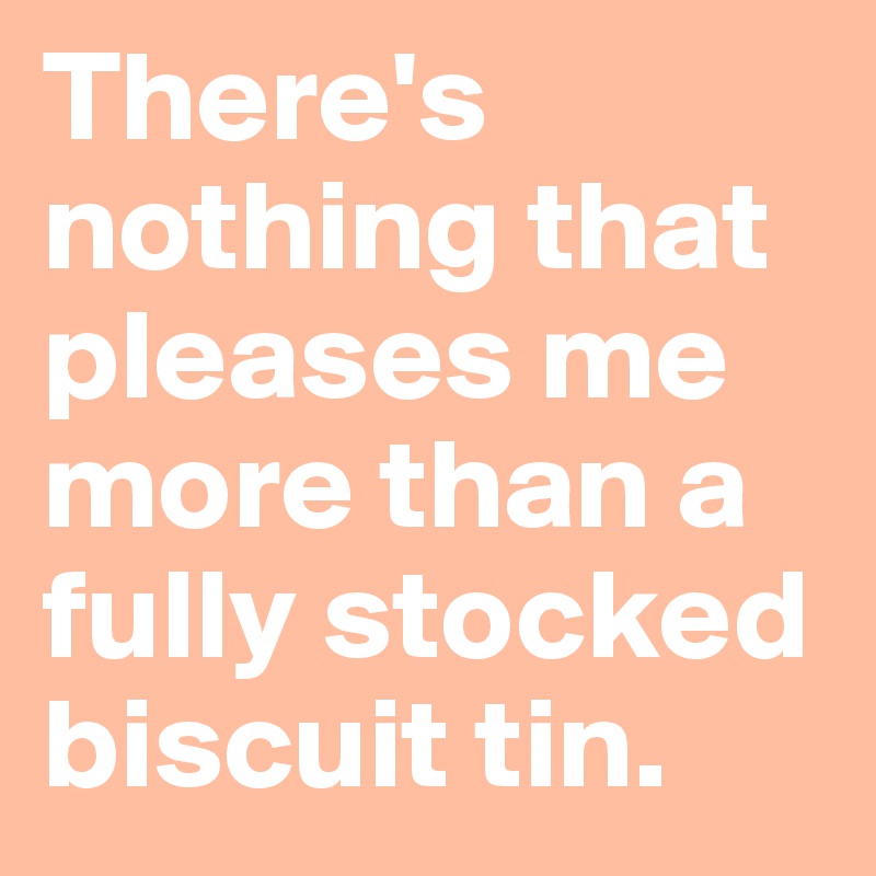There's nothing that pleases me more than a fully stocked biscuit tin.