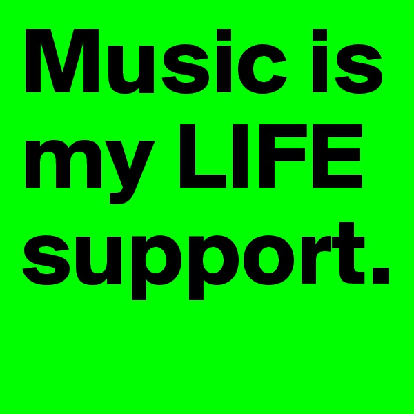 Music is my LIFE support. 