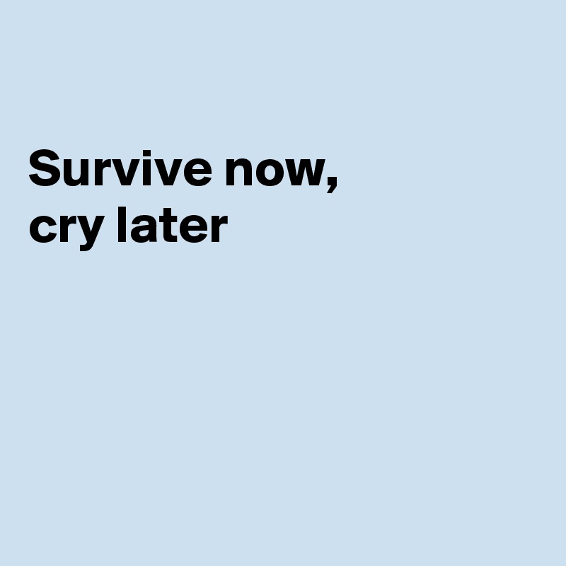 Survive Now Cry Later