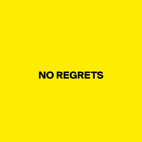 




   
               NO REGRETS




