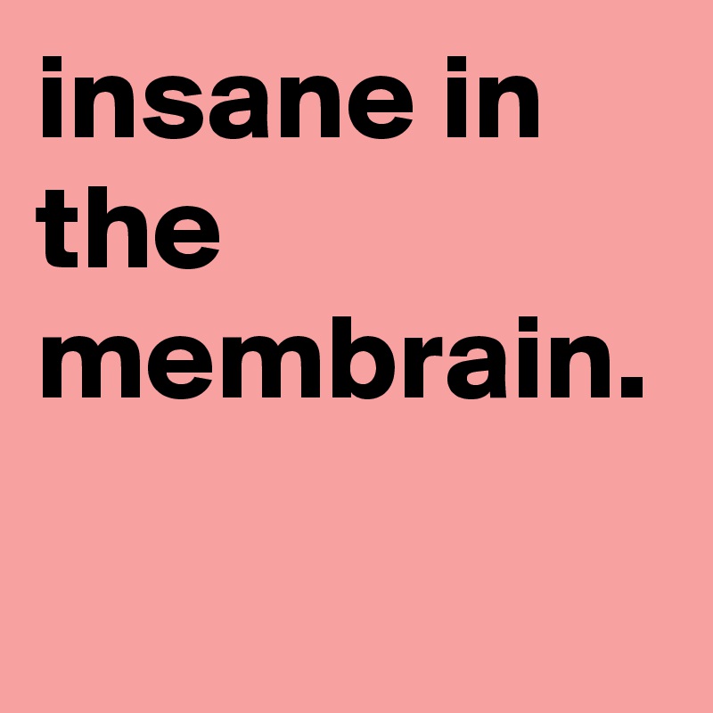 insane in the membrain.