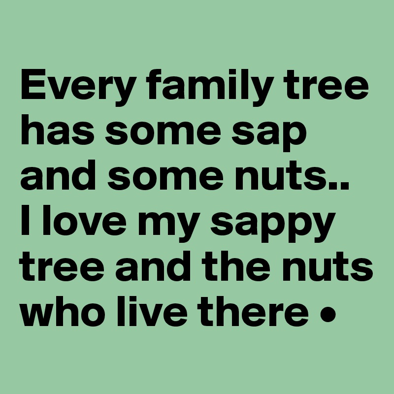 
Every family tree has some sap and some nuts..
I love my sappy tree and the nuts who live there •