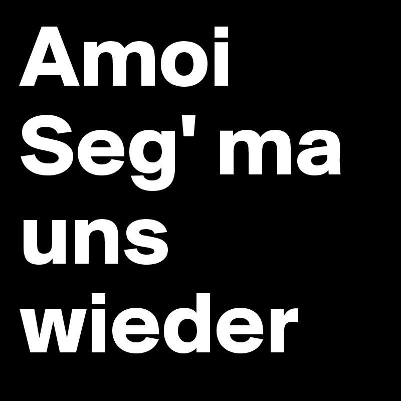 Amoi Seg' ma uns wieder