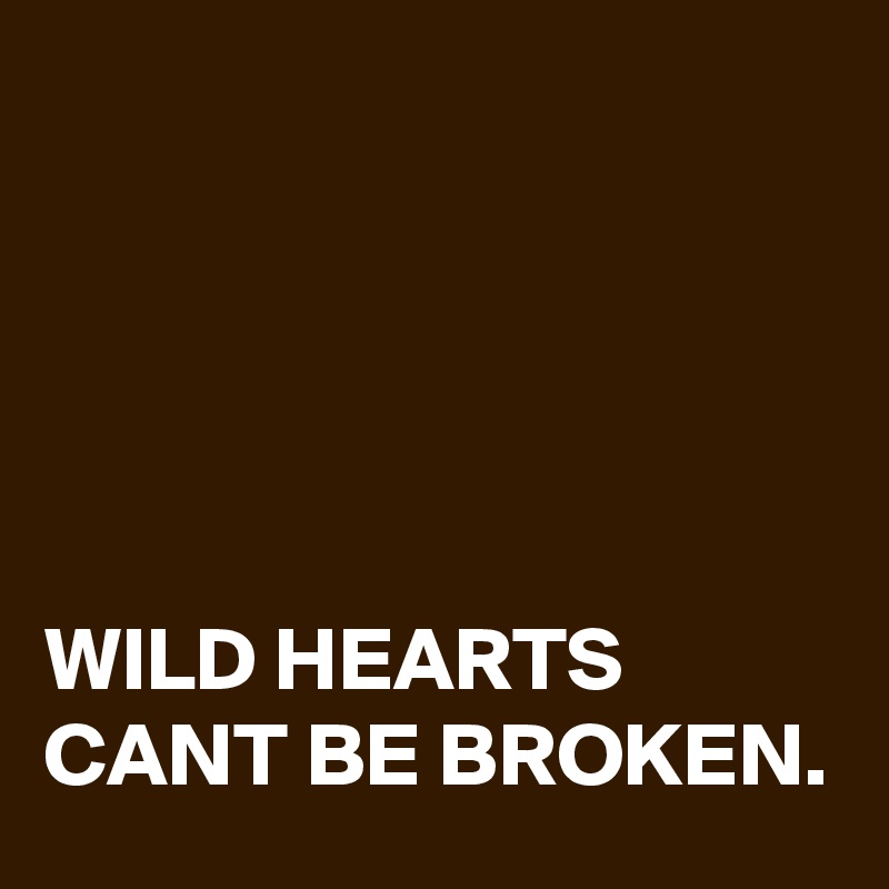 





WILD HEARTS CANT BE BROKEN.