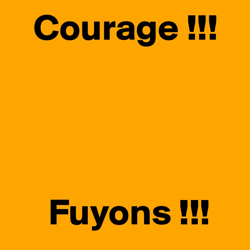    Courage !!!




     Fuyons !!!