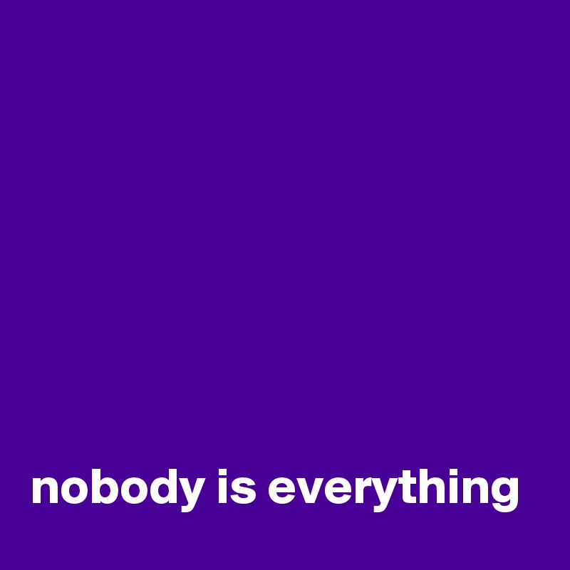 







nobody is everything 