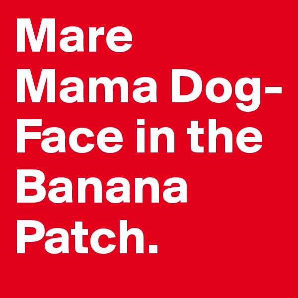 Mare Mama Dog-Face in the Banana Patch.