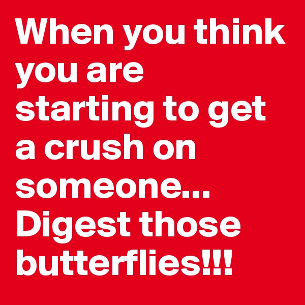 When you think you are starting to get a crush on someone...
Digest those butterflies!!!