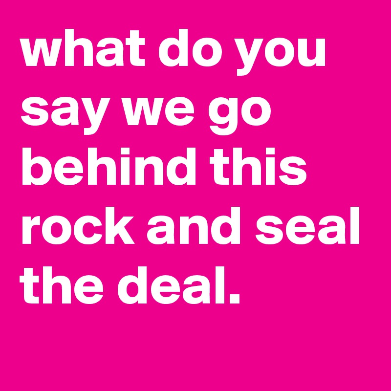 what-do-you-say-we-go-behind-this-rock-and-seal-the-deal-post-by