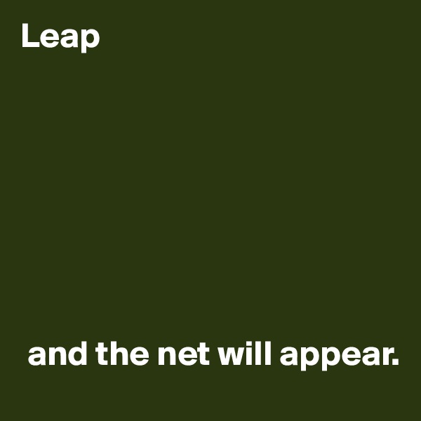 Leap








 and the net will appear.
