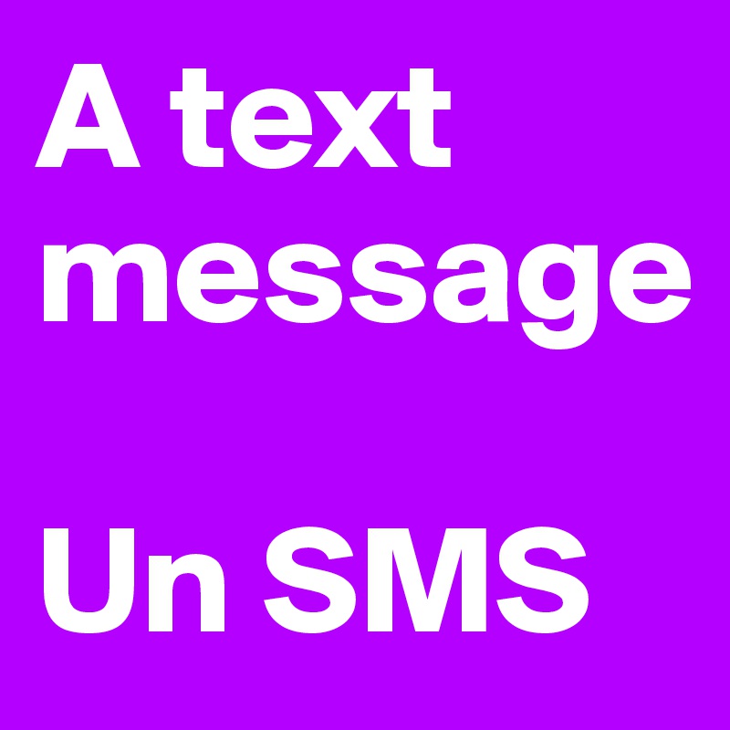 A text message

Un SMS
