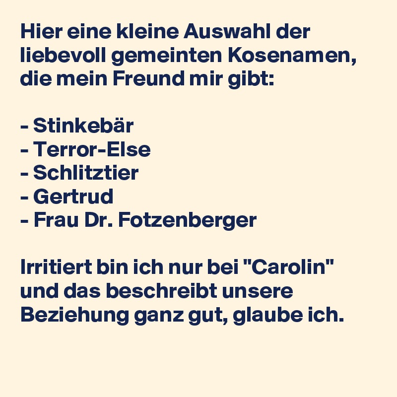 Für freund kosename Die 15
