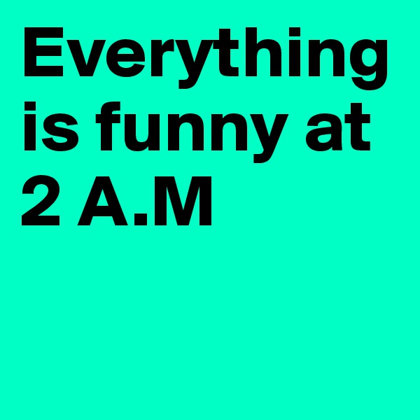 Everything is funny at 2 A.M

