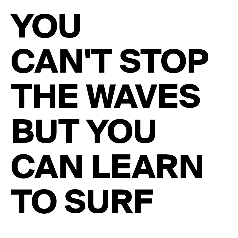 You Can T Stop The Waves But You Can Learn To Surf Post By Singaporeleo On Boldomatic