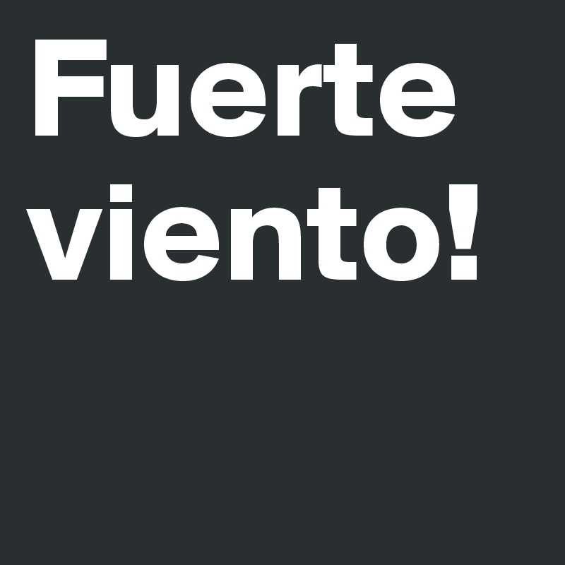 Fuerte viento!