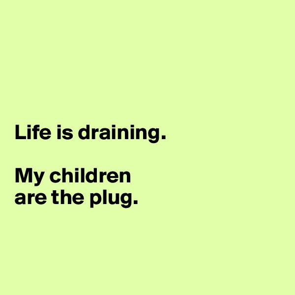 




Life is draining. 

My children 
are the plug.


