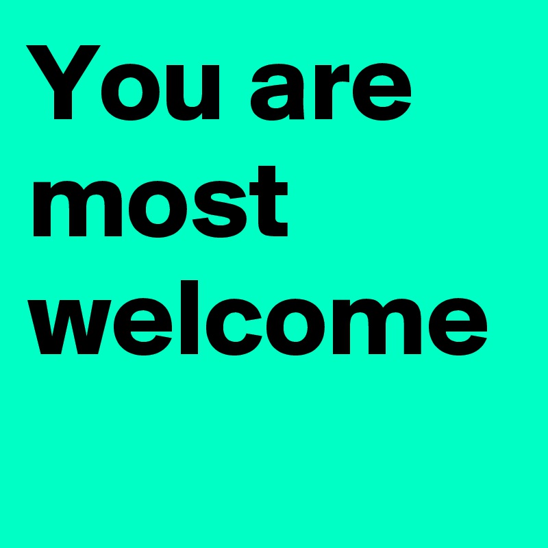 You are most welcome - Post by Aronminapa on Boldomatic