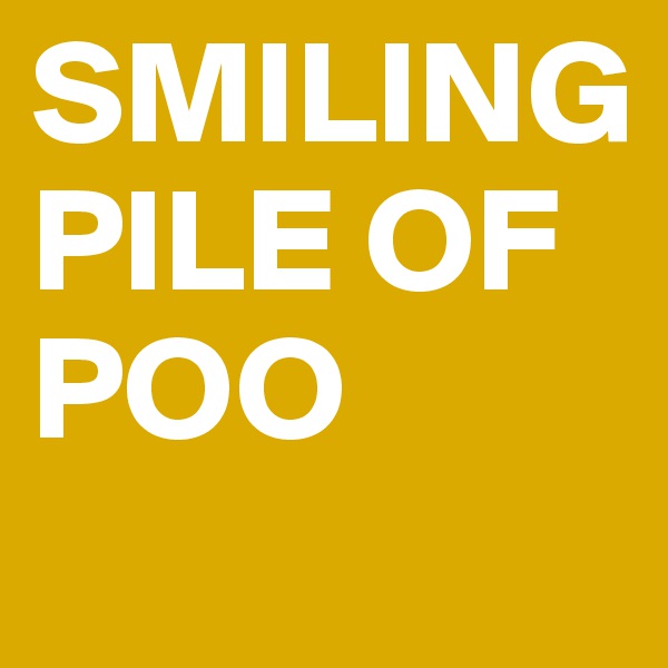 SMILING PILE OF POO

