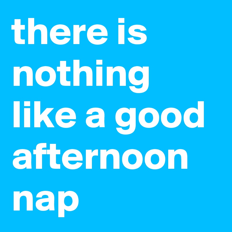 there is nothing like a good afternoon nap
