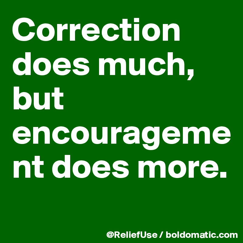 Correction does much, but           encouragement does more.
