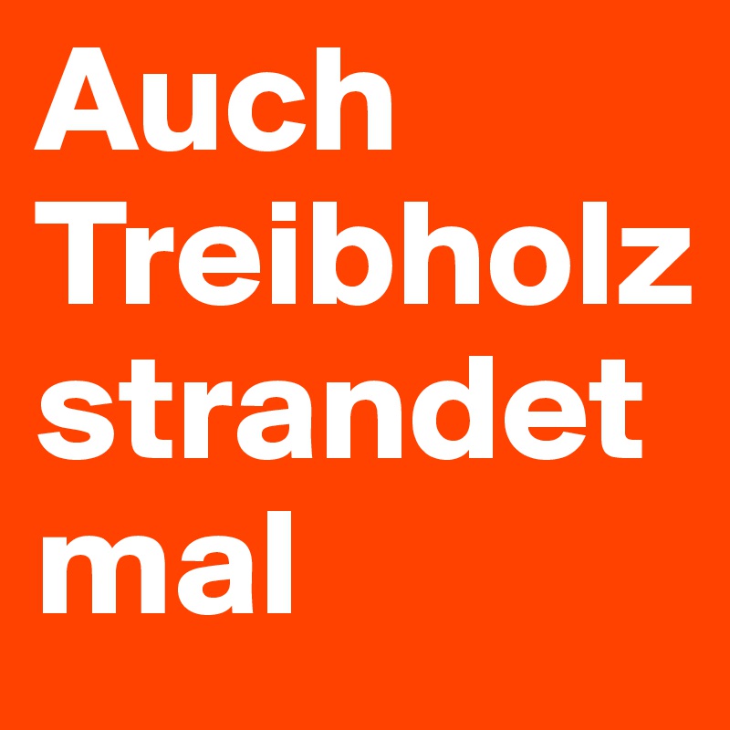 Auch Treibholz strandet mal