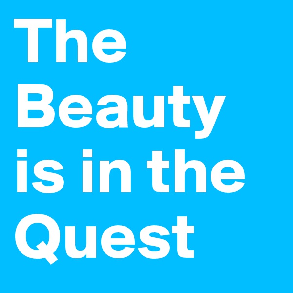 The Beauty is in the Quest