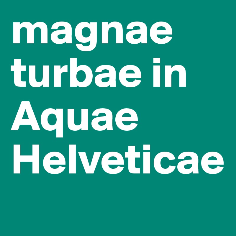 magnae turbae in Aquae Helveticae