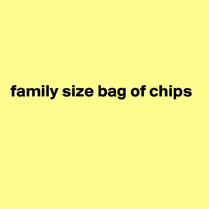



family size bag of chips 




