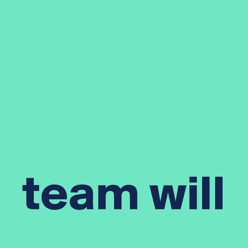 


 team will