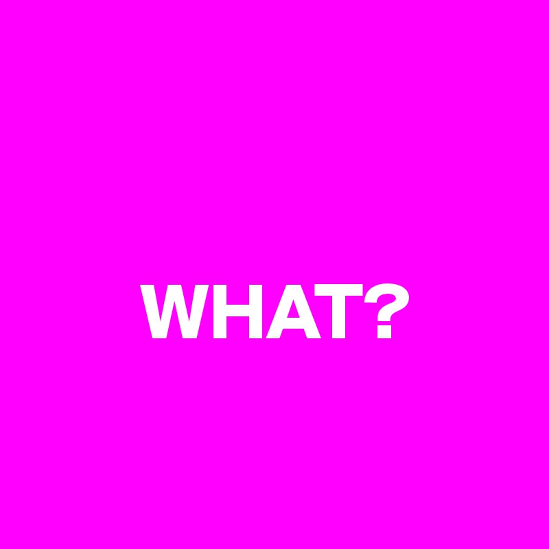 


       WHAT?

