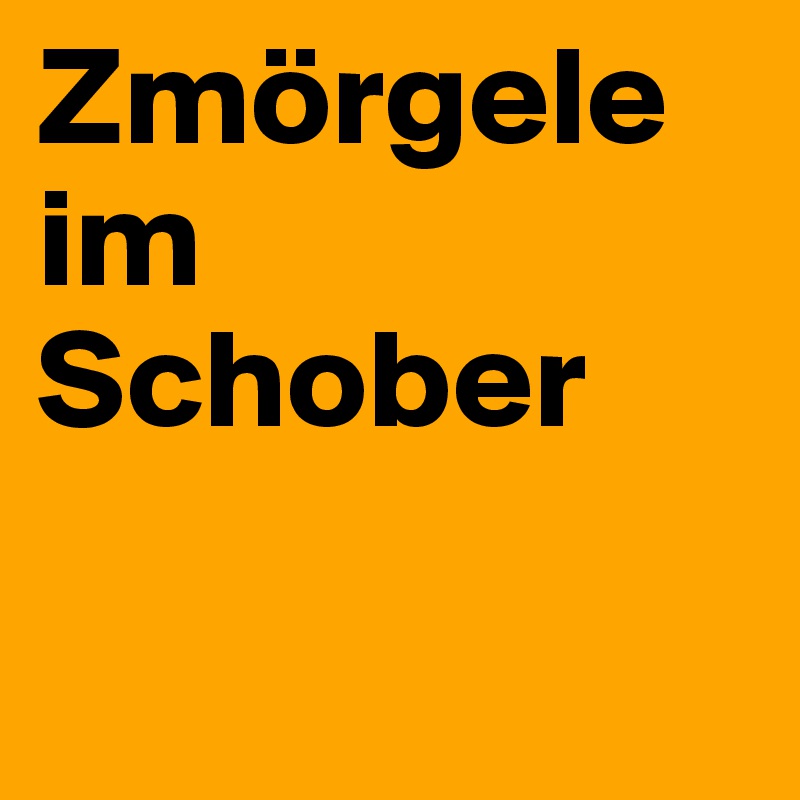 Zmörgele im Schober

