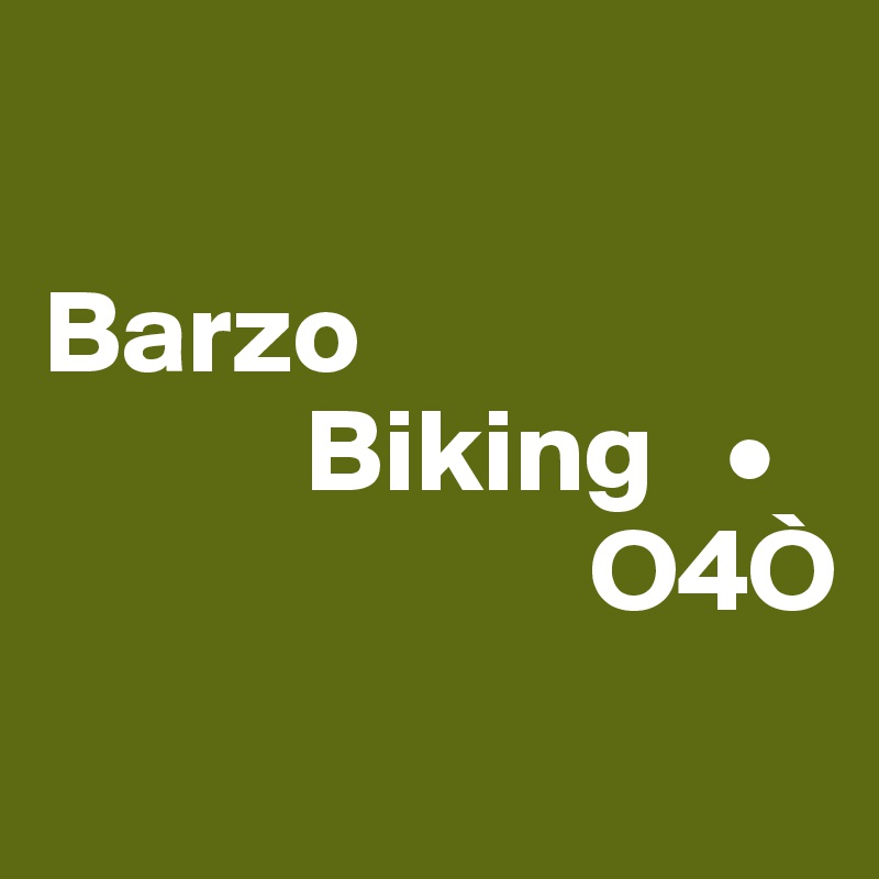 

Barzo
           Biking   •
                       O4Ò
