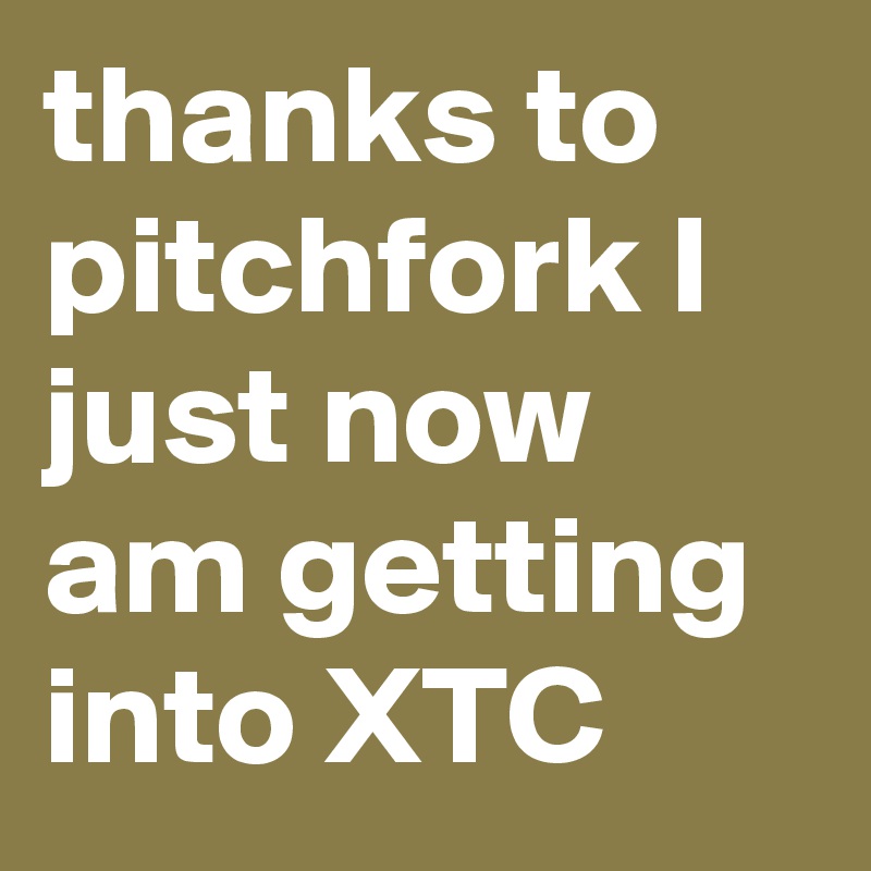 thanks to pitchfork I just now am getting into XTC
